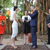 Lani and Dan, Fig Tree, Cairns Botanical Gardens,  Cairns Marriage Celebrant, Melanie Serafin
