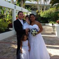 Clarissa and Jeff, and the girls, Shangri-La, March 2014, Cairns Civil Marriage Celebrant, Melanie Serafin