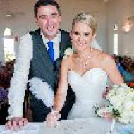 Kylie and Jason Signing! October 2013, St Mary's By The Sea, Cairns Civil Marriage Celebrant, Melanie Serafin